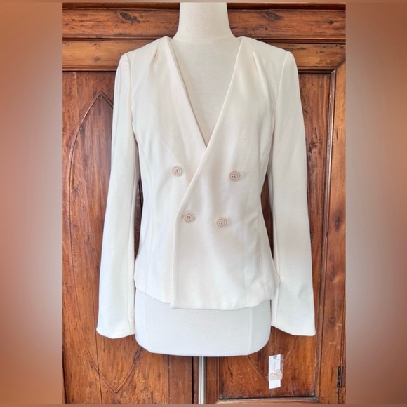 NEW Anthropologie Tavia Blazer off-white jacket Size 6 - Picture 5 of 5